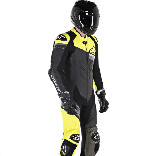 Alpinestars - Alpinestars GP Plus Venom One-Piece Leather Suit - 3150818-1511-60 - Black/Yellow Fluo/Gray - 50