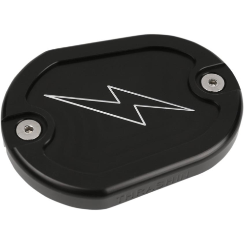 Thrashin Supply Company - Thrashin Supply Company Front Brake/Clutch Master Cylinder Cover - Black Anodized - TSC-3170-4