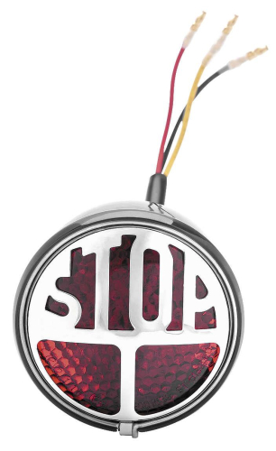 Motone - Motone Miller/Vincent Style Taillight - Stop - Black - MTE005
