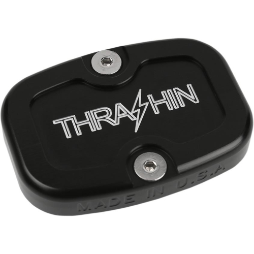 Thrashin Supply Company - Thrashin Supply Company Rear Brake Master Cylinder Cover - Black Anodized - TSC-3145-4
