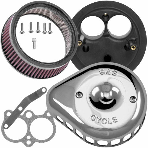 S&S Cycle - S&S Cycle Mini Teardrop Stealth Air Cleaner Kit - Chrome - 170-0443