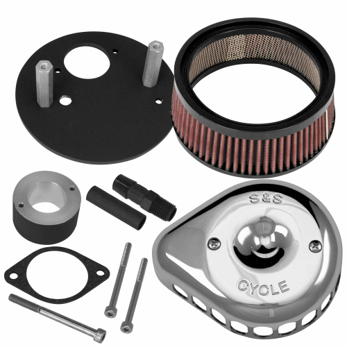 S&S Cycle - S&S Cycle Mini Teardrop Stealth Air Cleaner Kit - Chrome - 170-0445