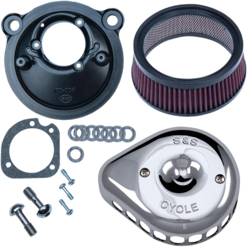 S&S Cycle - S&S Cycle Mini Teardrop Stealth Air Cleaner Kit - Chrome - 170-0439