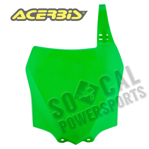 Acerbis - Acerbis Front Number Plate - Fluorescent Green - 2374050235