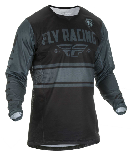 Fly Racing - Fly Racing Kinetic Mesh Era Youth Jersey - 372-320YX - Black/Gray - X-Large