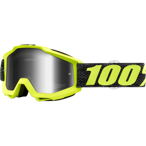 100% - 100% Accuri Tresse Goggles - 50210-250-02 - Tresse Yellow / Silver Chrome Lens - OSFM