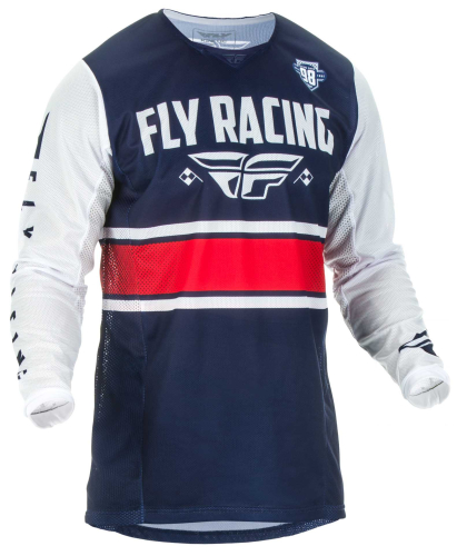 Fly Racing - Fly Racing Kinetic Mesh Era Youth Jersey - 372-321YX - Navy/White/Red - X-Large