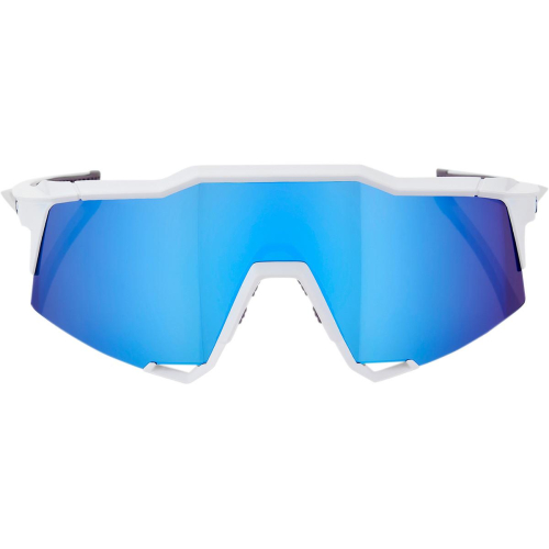 100% - 100% Speedcraft Sunglasses - 61001-000-75 - White / Blue Mirror Lens - OSFM