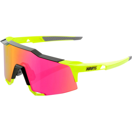 100% - 100% Speedcraft Sunglasses - 61001-014-72 - Blue/Yellow / Purple Mirror Lens - OSFM