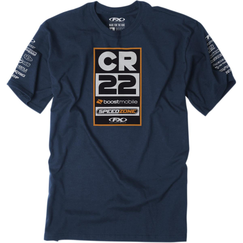 Factory Effex - Factory Effex CR22 Racing Team Premium T-Shirt - 21-87512 - Navy - Medium