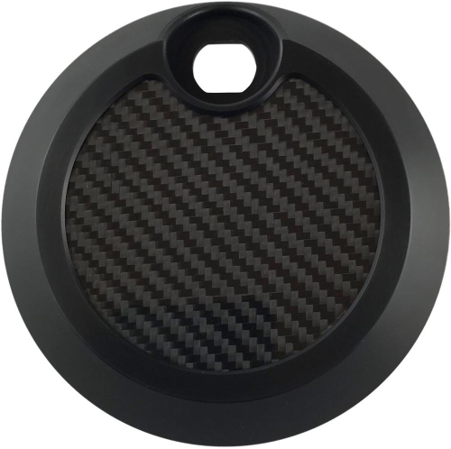 Brass Balls Cycles - Brass Balls Cycles Fuel Door with Carbon Inlay - Black with Carbon Inlay - BB05-001