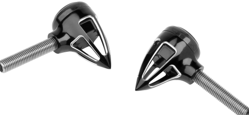 Arlen Ness - Arlen Ness 1in. Billet Bullet Lights - Black Housing/Amber Lens - 12-717