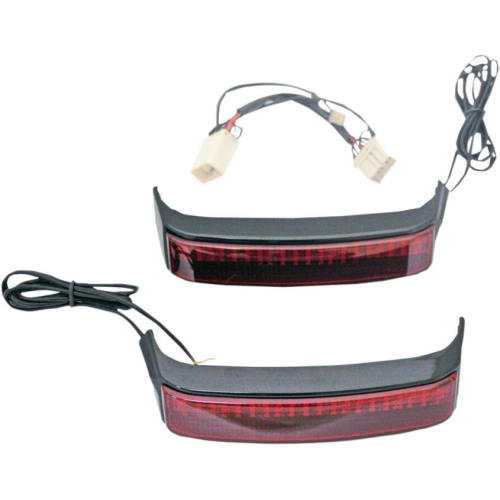 Custom Dynamics - Custom Dynamics Sequential Bagz Saddlebag Lights - Gloss Black/Red Lens - CD-SBSEQ-SS6-BR