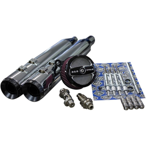 S&S Cycle - S&S Cycle Stage II Kit - MR103CE Chain Drive EZ Start Cams - Chrome Mufflers - 330-0678