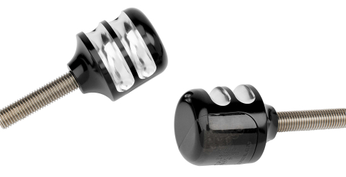 Arlen Ness - Arlen Ness 1in. Fluted LED Indicators - Black Housing/Amber Lens - 12-727