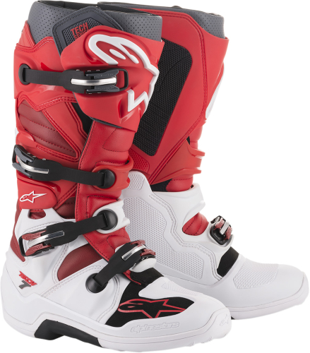 Alpinestars - Alpinestars Tech 7 Boots - 201201420338 - White/Red/Burgundy - 8
