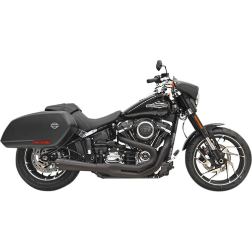 Bassani Manufacturing - Bassani Manufacturing Road Rage III Exhaust System - Black with Full Black Heat Shields - 1S82RB