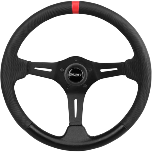 Grant - Grant Standard Mount Steering Wheel Kit - Black Textured with Red Center Marker - 69070