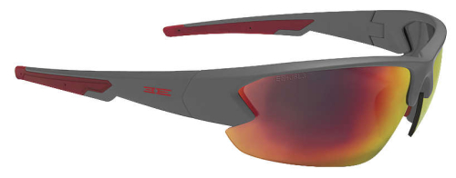 Epoch Eyewear - Epoch Eyewear Epoch 4 Sunglasses - EE4GYR - Gray / Red Lens - OSFM