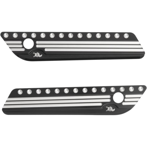 Kens Factory - Kens Factory Saddlebag Hinge Cover - Black Machine - 12-013