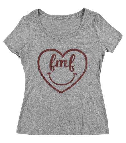 FMF Racing - FMF Racing Compassion Womens Scoop T-Shirt - HO7418901-HGR-WSM - Gray - Small