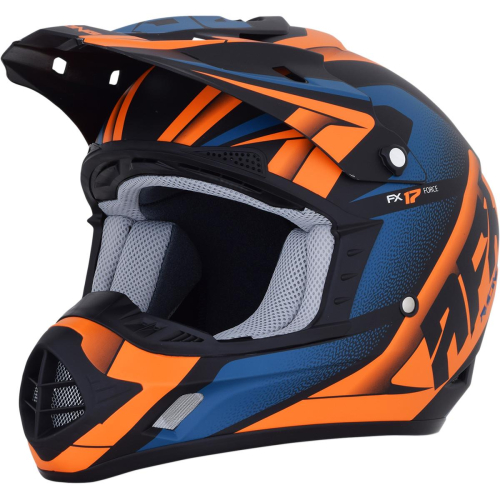 AFX - AFX FX-17 Force Helmet - 0110-5222 - Black/Orange/Blue - Large