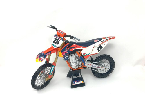 New Ray Toys - New Ray Toys Offroad 1:10 Scale Motorcycle - Red Bull KTM450SX-F Marvin Musquin #25 - 57963
