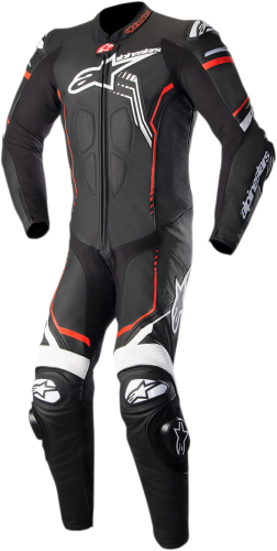 Alpinestars - Alpinestars GP Plus One-Piece Leather Suit V2 - 3150518-1231-58 - Black/White/Red Fluo - 48