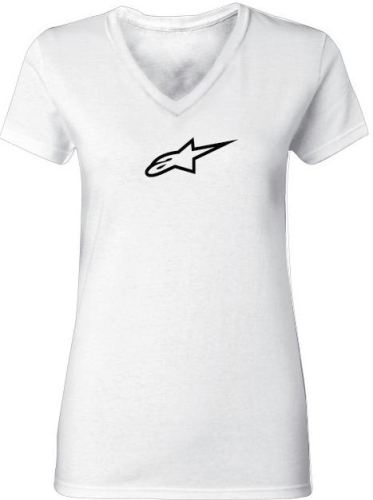 Alpinestars - Alpinestars Ageless Womens V-Neck T-Shirt - 1W37-72900-20-2X - White - 2XL
