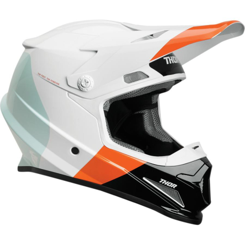 Thor - Thor Sector Bomber Helmet - 0110-5628 - White/Red/Orange - X-Small