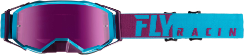 Fly Racing - Fly Racing Zone Pro Goggles - 37-5182 - Blue/Purple / Pink Mirror/Smoke Lens - OSFM
