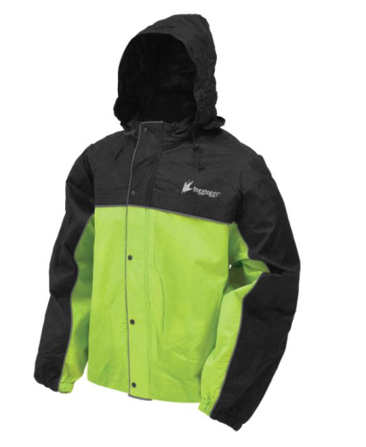 Frogg Toggs - Frogg Toggs Road Toad Rain Jacket - FT63133-148LG - Hi-Vis Green/Black - Large