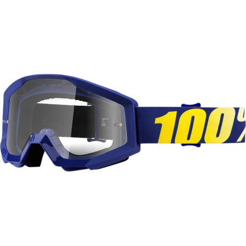 100% - 100% Strata MX Hope Goggles - 50400-238-02 - Hope Navy/Yellow/White / Clear Lens - OSFM