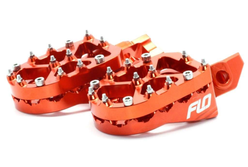 Flo Motorsports - Flo Motorsports Snow Bike Footpegs - Orange - SPEG-795ORG