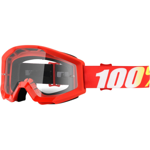 100% - 100% Strata MX Furnace Goggles - 50400-232-02 - Furnace Red/White/Yellow / Clear Lens - OSFM
