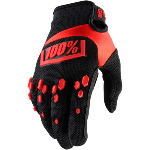 100% - 100% Airmatic Gloves - 10004-013-10 - Black/Red - Small