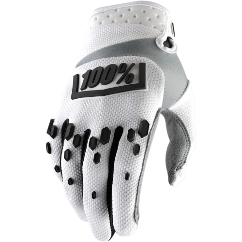 100% - 100% Airmatic Gloves - 10004-010-11 - White/Black - Medium