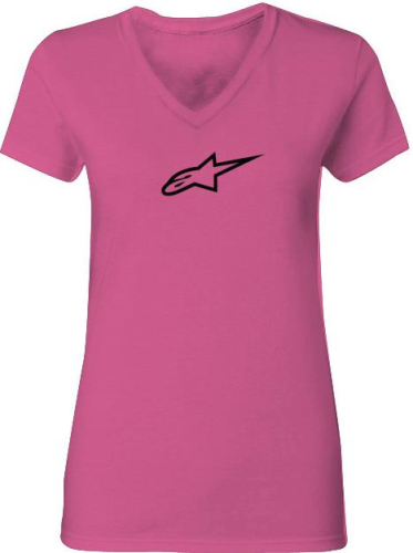 Alpinestars - Alpinestars Ageless Womens V-Neck T-Shirt - 1W37-72900-312-2X - Pink - 2XL
