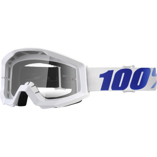 100% - 100% Strata MX Equinox Goggles - 50400-237-02 - Equinox White/Purple/Sky Blue / Clear Lens - OSFM