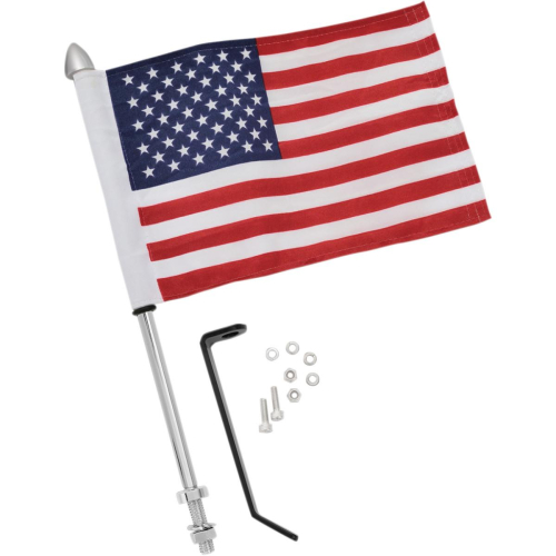 Show Chrome - Show Chrome 12in. Pole with Flag and Acorn Top - 30-113A