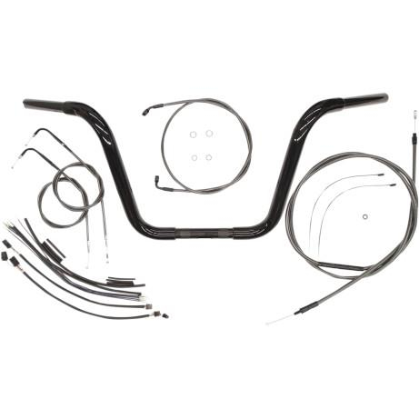 Magnum - Magnum 12in. Ape Hanger Bar Kit for 1 1/4in. Caliber Handlebar Installation Kit - Black - 48891-112