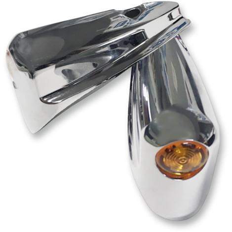 Eddie Trotta Designs - Eddie Trotta Designs Front LED Turn Signals - Chrome - TC-948