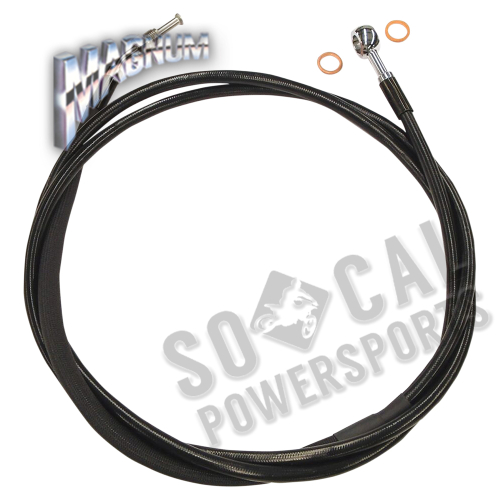 Magnum - Magnum XR Stainless Hydraulic Clutch Line - Stock Length - Black - SBC0108-74