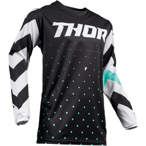 Thor - Thor Pulse Stunner Jersey - 2910-4839 - Black/White - Large