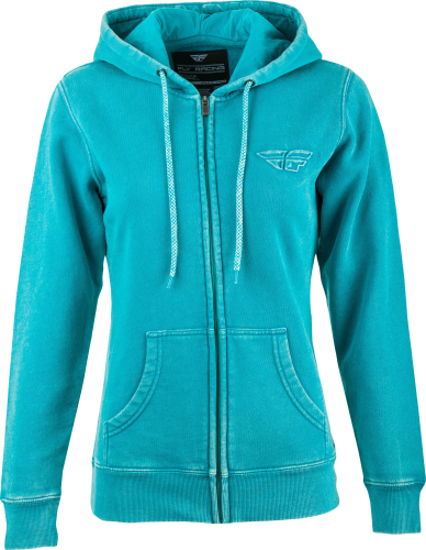 Fly Racing - Fly Racing Snow Wash Womens Hoodie - 358-0117M - Aqua - Medium