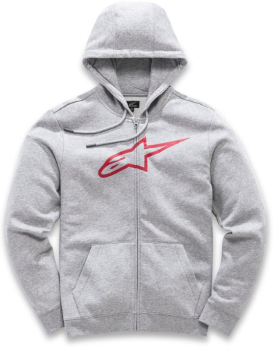 Alpinestars - Alpinestars Ageless Fleece Hoody - 1017-53007-1131-2X - Gray Heather/Red - 2XL