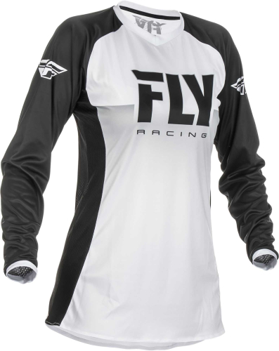 Fly Racing - Fly Racing Lite Girls Youth Jersey - 372-624YL - White/Black - Large