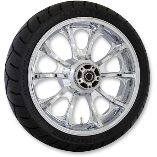 Coastal Moto - Coastal Moto Precision Cast Largo 3D Rear Wheel with Tire - 18x5.5 - Chrome - METLGO185CH-ABS