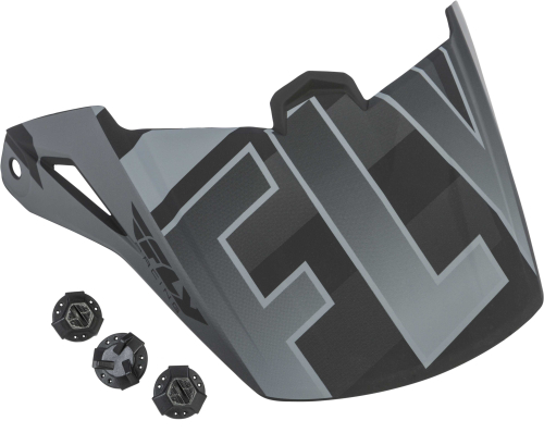Fly Racing - Fly Racing Visor for Elite Cold Weather Helmets - Matte Gray - 73-48265