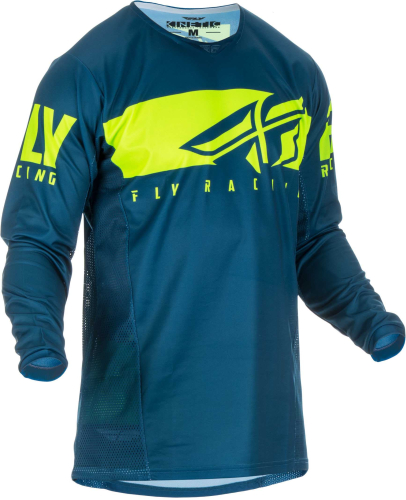 Fly Racing - Fly Racing Kinetic Rockstar Jersey - 372-4212X - Navy/Hi-Vis - 2XL